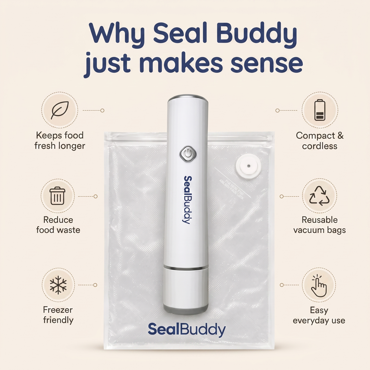 Seal Buddy - Portable Vacuum Sealer