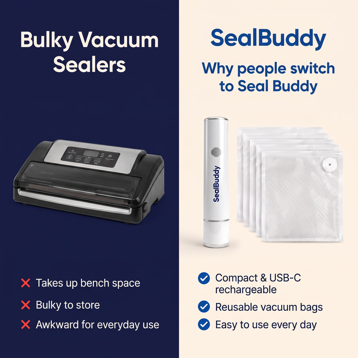 Seal Buddy - Portable Vacuum Sealer
